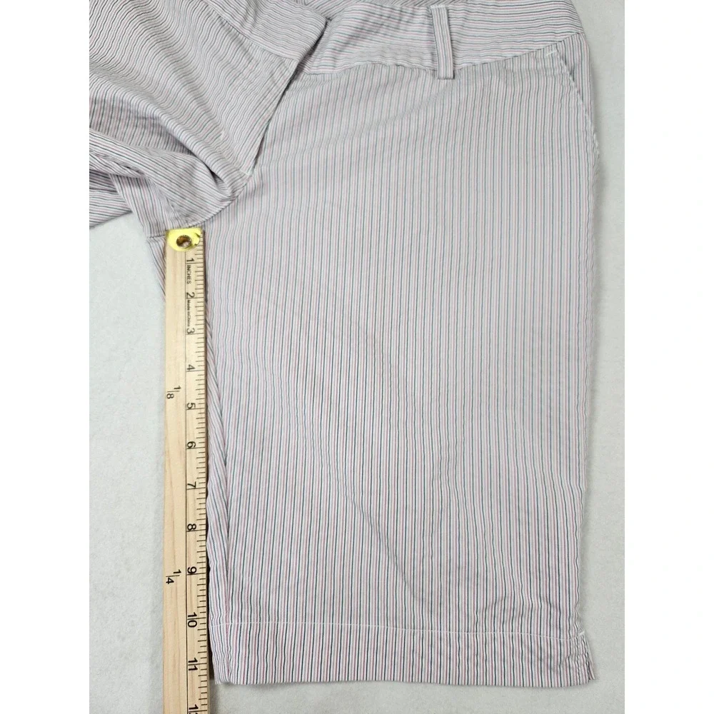 Adidas ClimaLite Golf‎ Shorts Womens 6 Pink Grey Striped Performance Active